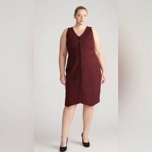 Universal Standard Dress XL/ 26 Plus Burgundy Maroon Career Business